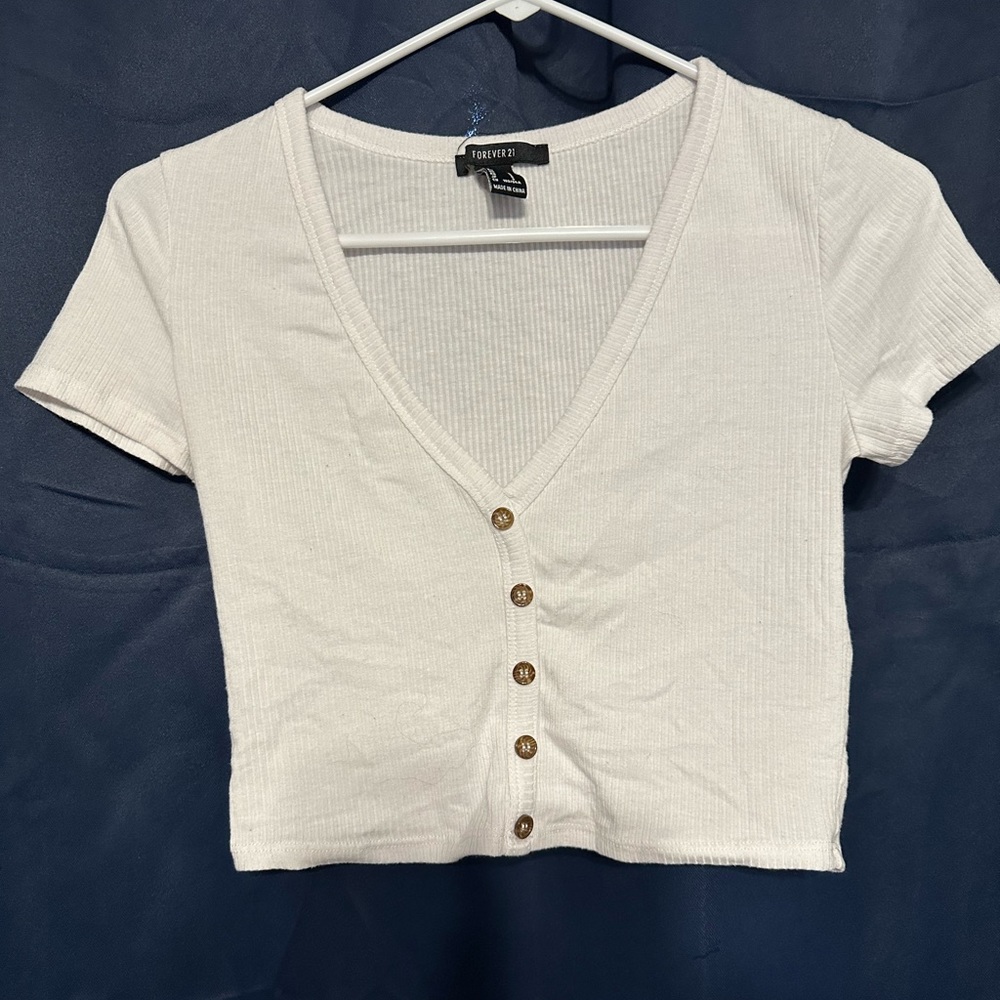 Forever 21 white crop top